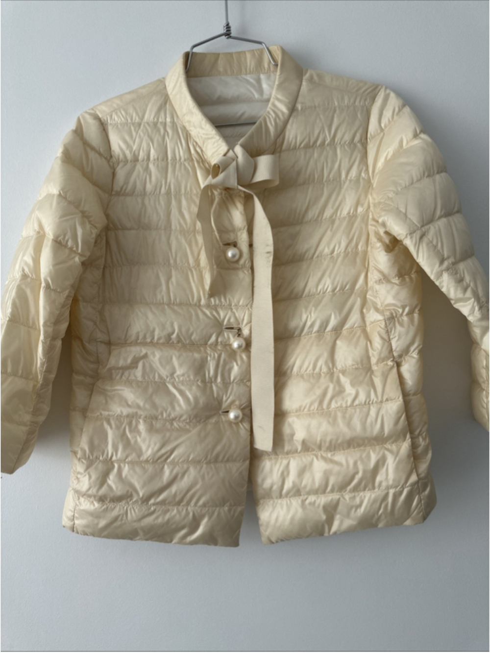 twinset simona barbieri women Puffing Jacket Reversible Ivory Chantilly XS